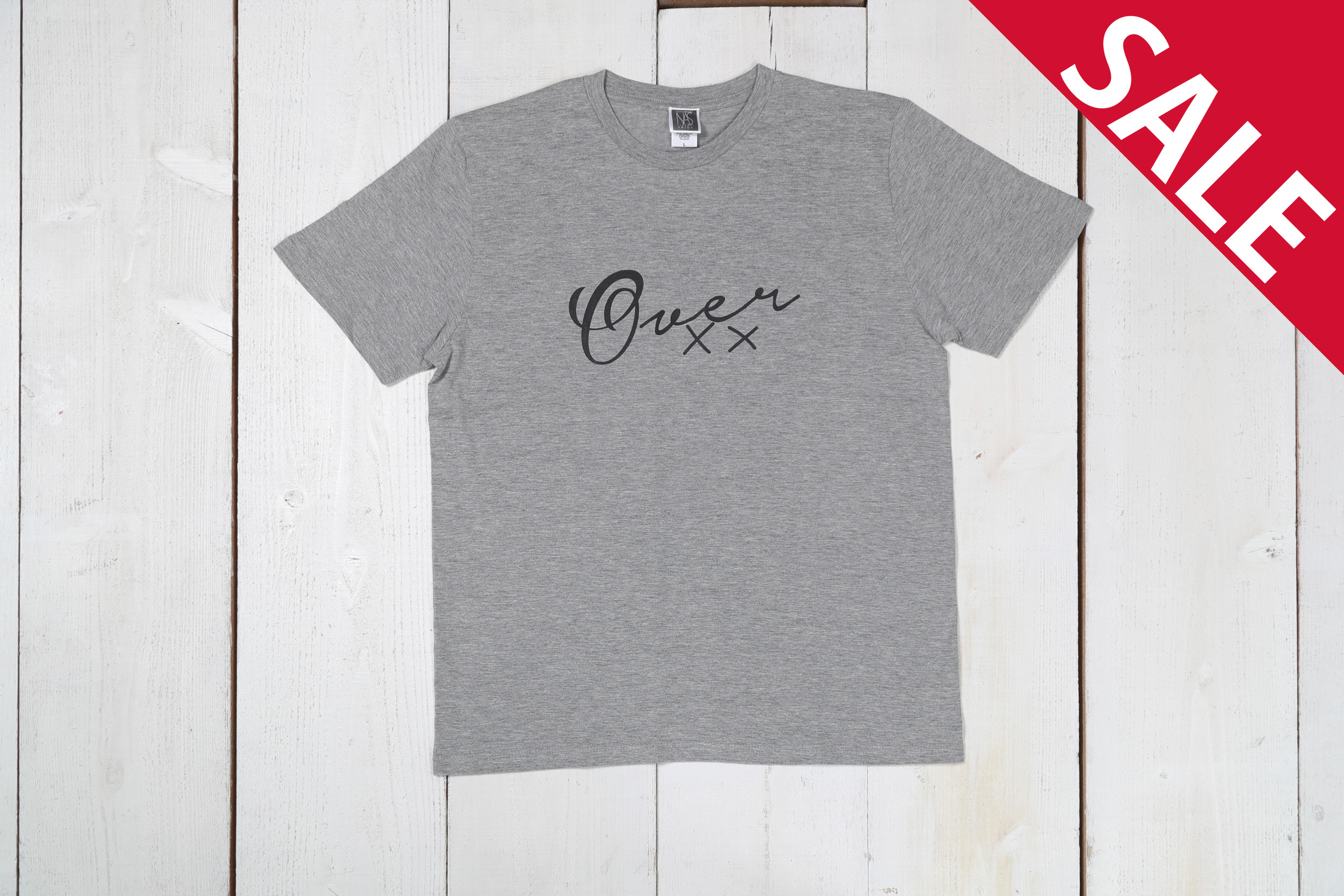 【over】5.0 Oz. T shirt / color:GRAY×BLACK