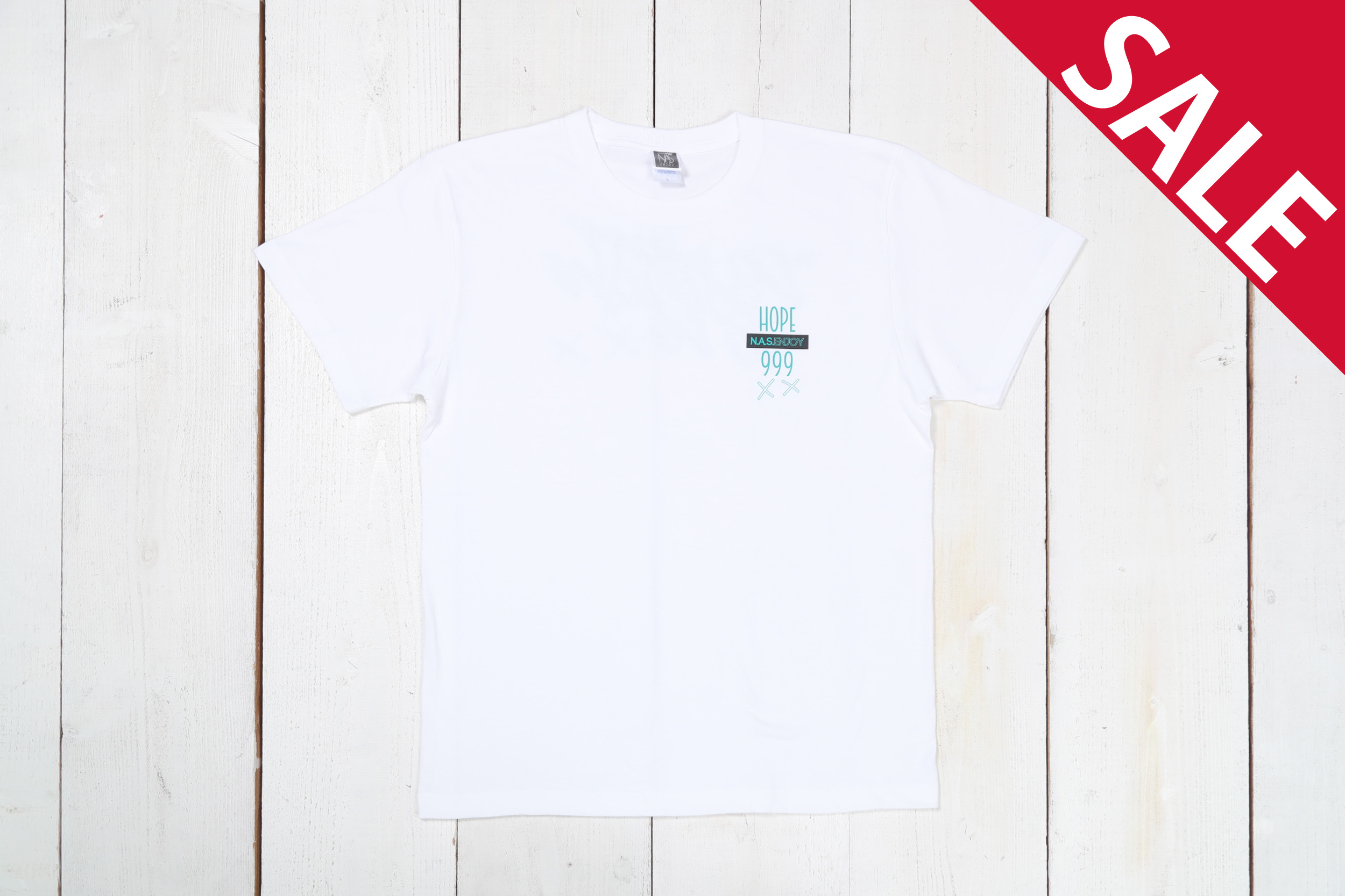 【HOPE 999】5.6 Oz. T shirt/color:WHT
