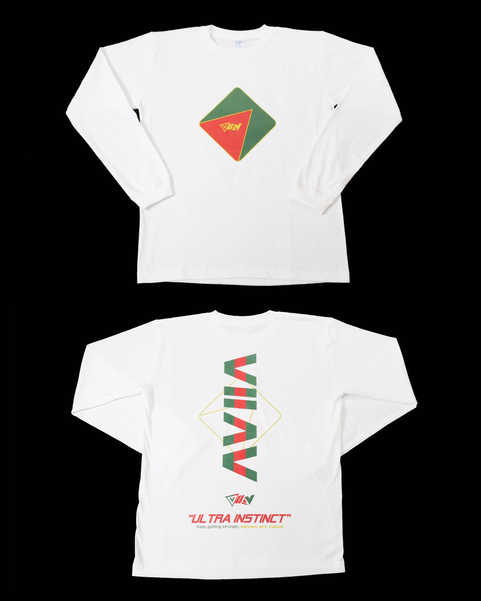【Seven Art Value】”VIIAV” logo 5.6 Oz. long sleeve T shirt / color: WHITE