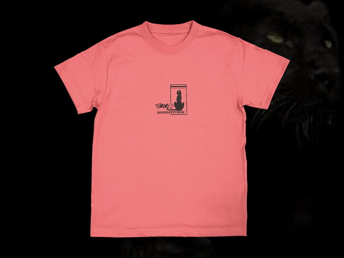 【Seven Art Value】”black panther” 6.2 Oz. T shirt / color: Flamingo Pink